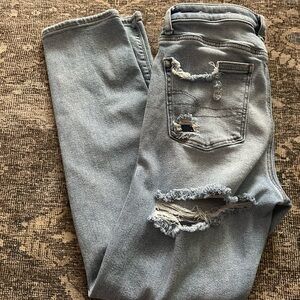 Women’s Distressed Light Blue Jeans